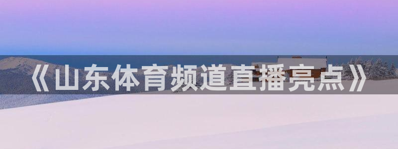 《山东体育频道直播亮点》