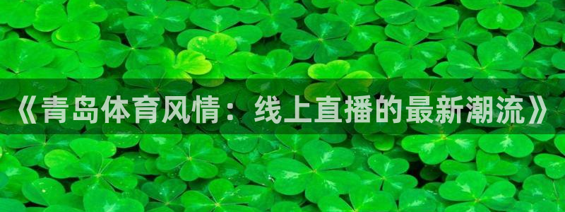 《青岛体育风情：线上直播的最新潮流》