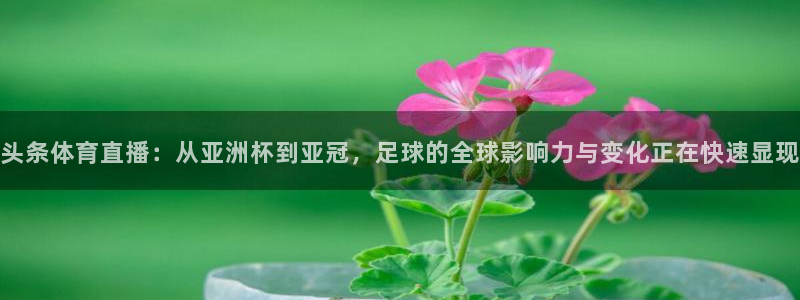 头条体育直播：从亚洲杯到亚冠，足球的全球影响力与变化正在快速显现